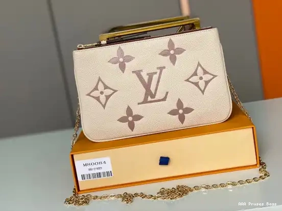 AAA Pruses Bags VUITTON LOUIS DOUBLE POCHETTE ZIP 0613
